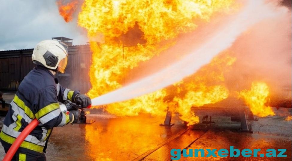 Gəncədə sexdə yanğın baş verib