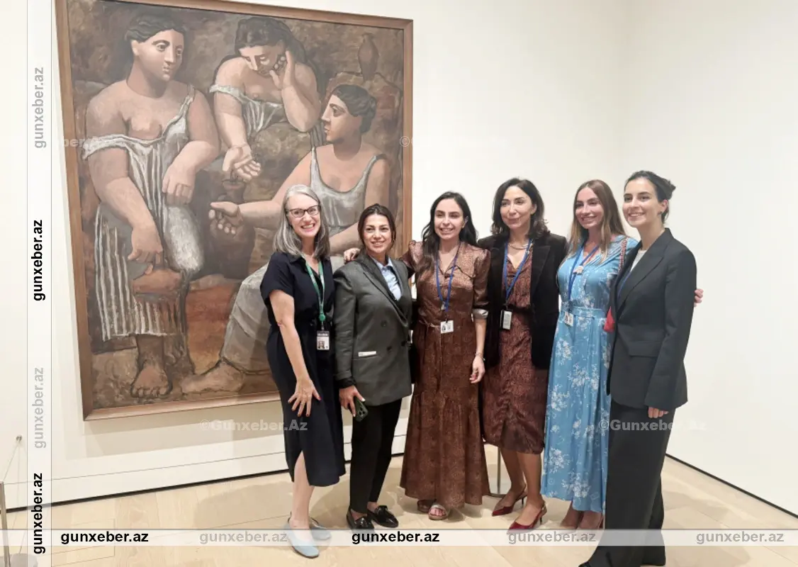 Leyla Əliyeva və Arzu Əliyeva Nyu-Yorkdakı Müasir İncəsənət Muzeyində olublar