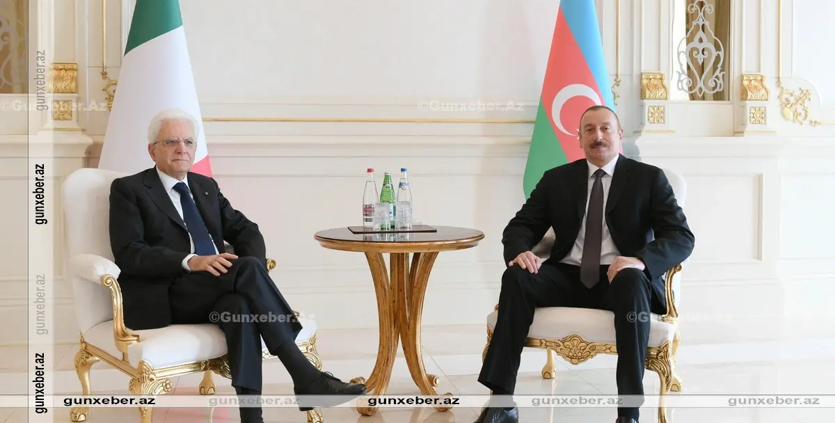 Prezident İlham Əliyevin Sercio Mattarella ilə təkbətək görüşü keçirilir